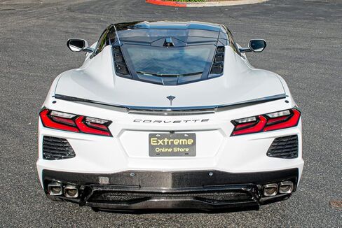 بديل لموديلات شيفروليه كورفيت C8 الأساسية لعام 2020 | GM Factory Z51 تصميم هواء منخفض المستوى من بلاستيك ABS - غطاء جناح خلفي معدني مطلي بالكربون فلاش معدني in Kuwait