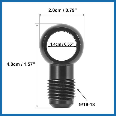 1 قطعة Dia.14mm الوقود البانجو المناسب إلى 6AN ذكر مضيئة محول خط الوقود محول موصل للسيارة الأسود 9/16-18 الموضوع استبدال العنصر in Saudi Arabia