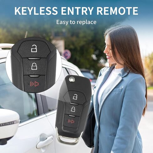 جهاز تحكم عن بعد للدخول بدون مفتاح لسيارة Ford F150 F250 F350 2015-2019 315Mhz N5F-A08TAA 3 أزرار قابلة لإعادة الاستخدام | التحكم في استبدال مفتاح السيارة فوب 1 قطعة لفورد F450 F550 2018-2019 in Saudi Arabia