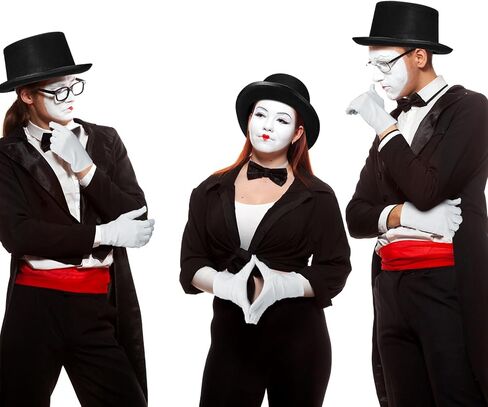 6 مجموعات من القبعة السوداء والقفازات الرسمية البيضاء لزي الهالوين بتلر الرجل المحترم الفيكتوري Steampunk زي إكسسوار لحفلة موكب الشرف والحفلات التنكرية in Saudi Arabia