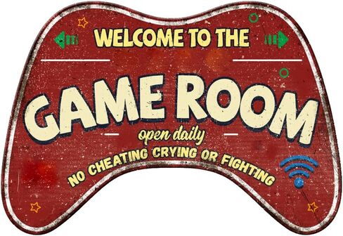 GLOBLELAND "Arcade Games" Vintage Metal Tin Sign Retro Arcade Sign Plaque Poster Metal Wall Decorative Tin Signs for Home Restaurant Coffee Shop Club Bar Decoration in Saudi Arabia