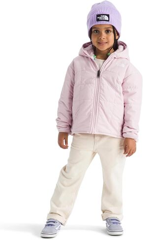 THE NORTH FACE Girls Reversible Shasta Full Zip Hooded Jacket | Water Repellent Puffer Coat, Synthetic Insulation in Kuwait