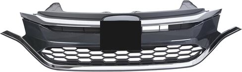 ECOTRIC Front Bumper Upper Trim & Lower Grille Grill Compatible with 2015 2016 Honda CRV CR-V Chrome in Saudi Arabia