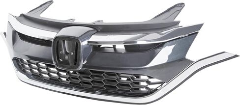 ECOTRIC Front Bumper Upper Trim & Lower Grille Grill Compatible with 2015 2016 Honda CRV CR-V Chrome in Saudi Arabia