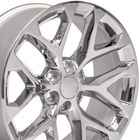 إطارات OE Wheels LLC مقاس 22 بوصة تناسب ما قبل 2019 سيلفرادو سييرا ما قبل 2021 تاهو سوبربان يوكون إسكاليد CV98 22x9 عجلة كروم هولاندر 5668 in Saudi Arabia