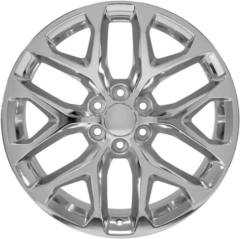 إطارات OE Wheels LLC مقاس 22 بوصة تناسب ما قبل 2019 سيلفرادو سييرا ما قبل 2021 تاهو سوبربان يوكون إسكاليد CV98 22x9 عجلة كروم هولاندر 5668 in Saudi Arabia