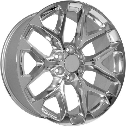 إطارات OE Wheels LLC مقاس 22 بوصة تناسب ما قبل 2019 سيلفرادو سييرا ما قبل 2021 تاهو سوبربان يوكون إسكاليد CV98 22x9 عجلة كروم هولاندر 5668 in Saudi Arabia