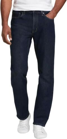 بنطلون جينز Eddie Bauer الرجالي ذو المقاس العادي القابل للتمدد في اتجاهين (أزرق داكن، 32 عرض × 30 طول) in Kuwait