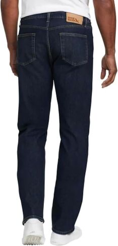بنطلون جينز Eddie Bauer الرجالي ذو المقاس العادي القابل للتمدد في اتجاهين (أزرق داكن، 32 عرض × 30 طول) in Kuwait