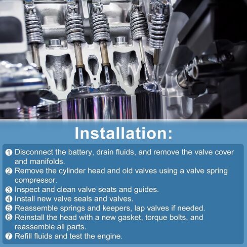 16pcs Engine Intake and Exhaust Valve Kit with Valve Seals for Honda Civic Del Sol 1.6L 1.7L 1992-2005 SOHC D16Z6 D17A1 A2 A6 in Saudi Arabia
