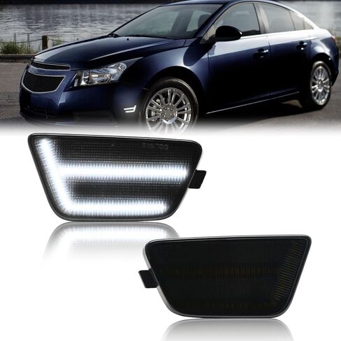 R&F Auto Smoked Lens LED Bumper Side Marker Light Replacement for Cruze 2011 2012 2013 2014 2015, for Cruze Limited 2016 Driver and Passenger Side Blinker Lamps Fender Turn Side Signal Lights in Saudi Arabia