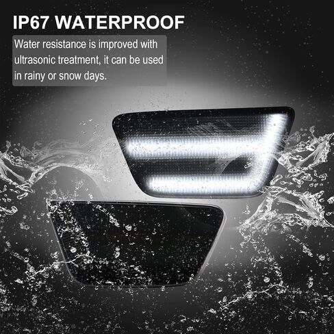 R&F Auto Smoked Lens LED Bumper Side Marker Light Replacement for Cruze 2011 2012 2013 2014 2015, for Cruze Limited 2016 Driver and Passenger Side Blinker Lamps Fender Turn Side Signal Lights in Saudi Arabia
