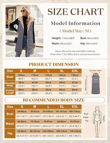 Womens Fall Reversible Vests Sleeveless Fleece Hoodie Jacket Zip Up Winter Warm Hooded Long Coat Outerwear with Pockets in Kuwait