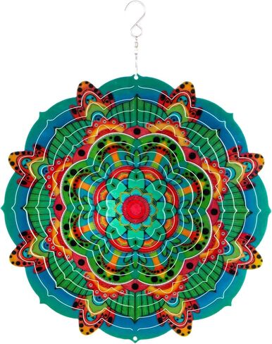 Heart Wind Spinners with Crystals for Yard and Garden, Metal Ornaments for Garden Décor, Outdoor Wind Spinner, Heart Décor Gifts, Outdoor Garden Decoration, 15 inch Heart Wall Décor by ISEO in Saudi Arabia
