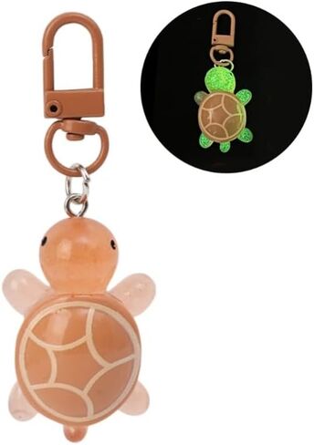 Cute Luminous Turtle Pendant Keychain Resin Colorful Glow-in-the-dark Keyring Backpack Hanging Charms in Saudi Arabia