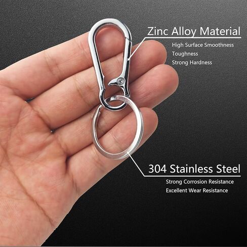 Keychain Clip Bulk with Key Ring, Heavy Duty Key Chain Holder with Stainless Steel Ring, Durable Metal Keychains in Saudi Arabia