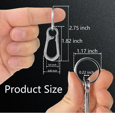 Keychain Clip Bulk with Key Ring, Heavy Duty Key Chain Holder with Stainless Steel Ring, Durable Metal Keychains in Saudi Arabia