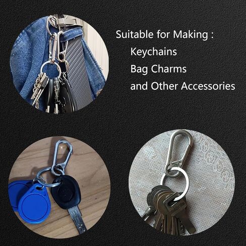 Keychain Clip Bulk with Key Ring, Heavy Duty Key Chain Holder with Stainless Steel Ring, Durable Metal Keychains in Saudi Arabia