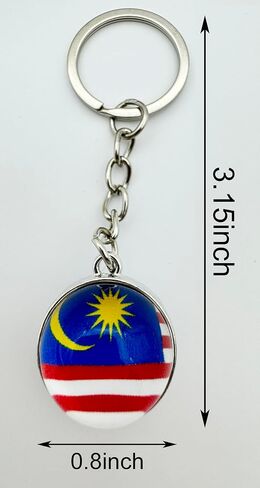 3 Pcs Malaysia Flag Key Chain,Cool Keychain for Car Keys, Stainless Steel Keyrings & Keychains,Used for Home Decoration, Jewelry Hanging Decorations. in Saudi Arabia