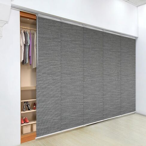Pine 5-Panel Single Rail Panel Track Extendable 58"-110" W x 94" H, Panel Width 23.5" in Saudi Arabia