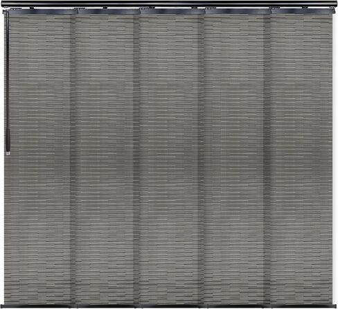Dusky Filigiree 5-Panel Single Rail Black Panel Track Extendable 58"-110" W x 116" H, Panel Width 23.5" in Saudi Arabia