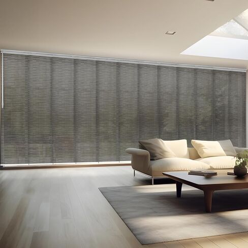 Dusky Filigiree 12-Panel Double Rail White Panel Track Extendable 140"-260" W x 116" H, Panel Width 23.5" in Saudi Arabia