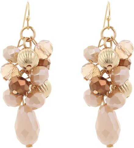 Colorful Lightweight Dainty Cluster Dangle Earrings for Women Trendy Statement Elegant Sparkly Drop Earrings Boho Fancy Teardrop Long Dangly Earrings for Women Wedding Bride Earrings Jewelry Gift in Saudi Arabia