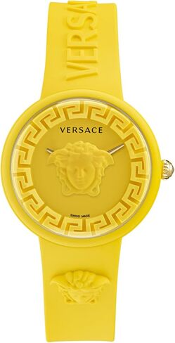 Versace Medusa Pop Collection Luxury Womens Watch Timepieces with a Yellow Strap, Case and Dial in Saudi Arabia