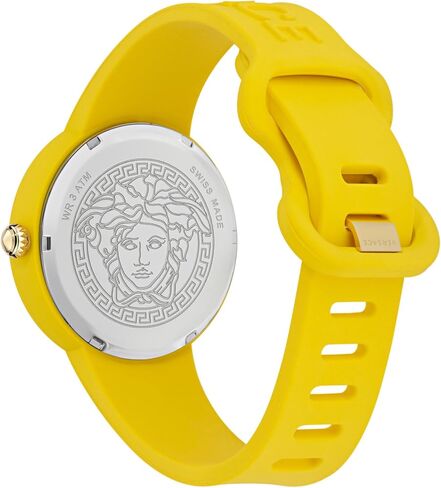 Versace Medusa Pop Collection Luxury Womens Watch Timepieces with a Yellow Strap, Case and Dial in Saudi Arabia