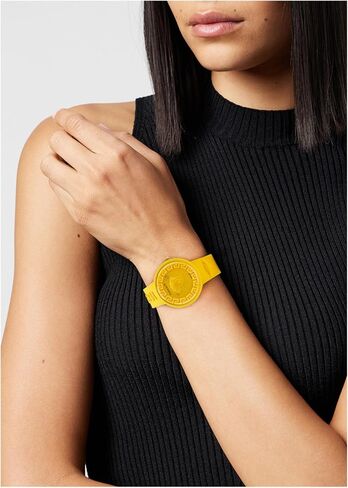 Versace Medusa Pop Collection Luxury Womens Watch Timepieces with a Yellow Strap, Case and Dial in Saudi Arabia