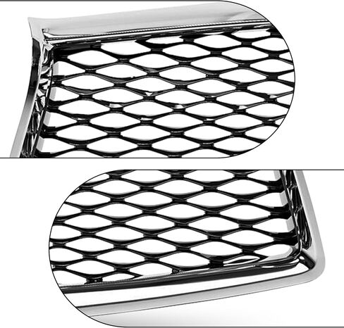 PartsFlow Front Bumper Upper Grill For 2018-2023 Infiniti Q50 Sedan Black With Chrome Trim Grille W/o Camera W/o Sensor Holes IN1200137 in Saudi Arabia