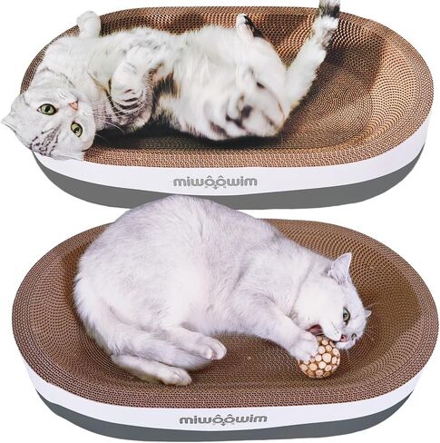 miwoowim 3-Piece Cat Scratcher Set, Oval Bowl Nest for Indoor Cats in Kuwait