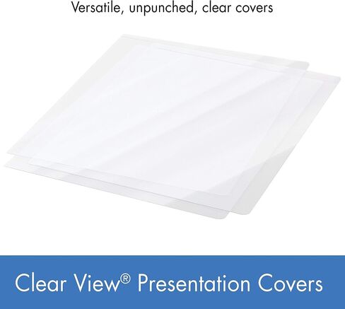 Mead Presentation/Report Covers, Round Corners, Clear View, 125 Pack (4000126) in Saudi Arabia