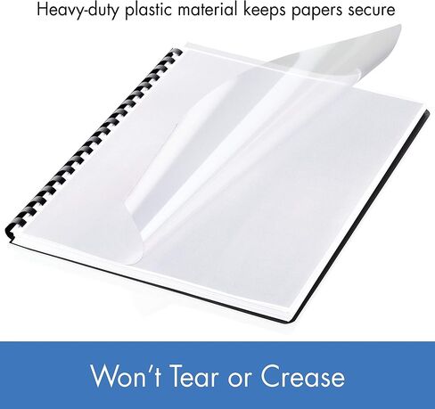 Mead Presentation/Report Covers, Round Corners, Clear View, 125 Pack (4000126) in Saudi Arabia