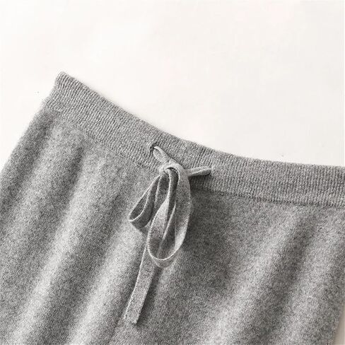 Women's Cashmere Wide Leg Pants Winter Basic Soft Warm Casual Trousers 100% Merino Wool Knitwear Pants in Saudi Arabia