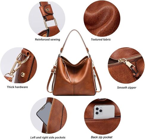 VODIU Tote Bag for Women PU Leather Shoulder Bags Crossbody Hobo Bag Large Purse and Handbags with Adjustable Shoulder Strap in Kuwait