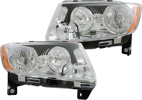 Headlights Assembly Replacement for Compass 2011-2017 Halogen Headlamp Driver and Passenger Side in Saudi Arabia