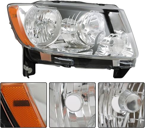 Headlights Assembly Replacement for Compass 2011-2017 Halogen Headlamp Driver and Passenger Side in Saudi Arabia