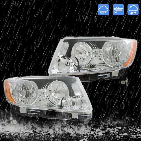Headlights Assembly Replacement for Compass 2011-2017 Halogen Headlamp Driver and Passenger Side in Saudi Arabia