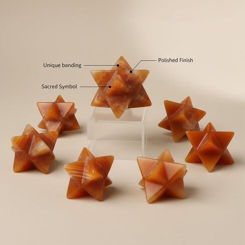 Rainbow Fluorite Crystal Merkaba Stars Hand Carved Gemstones Therapy for Reiki Spiritual Energy Gifts (Rainbow Fluorite) in Kuwait