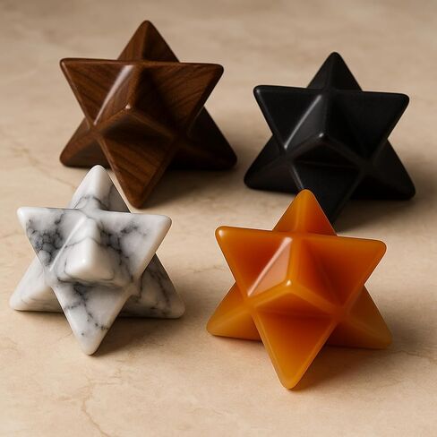Rainbow Fluorite Crystal Merkaba Stars Hand Carved Gemstones Therapy for Reiki Spiritual Energy Gifts (Rainbow Fluorite) in Kuwait