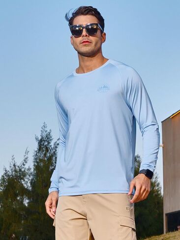 Men's Sun Shirt UPF 50+ Quick Dry Lightweight Rash Guard for Athletic Running Swimming in Saudi Arabia