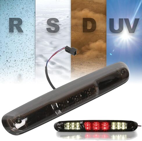 مصباح الفرامل الثالث من ECOTRIC متوافق مع 2007-2013 Silverado 1500, 2500 3500 HD GMC Sierra 2500 3500 HD مقاوم للماء LED مدخن 3RD مصباح خلفي عالي التركيب للشحن in Saudi Arabia