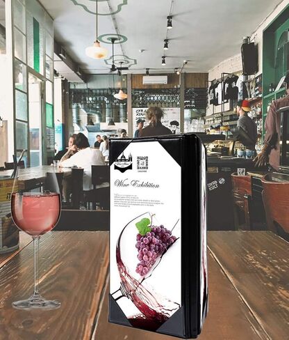 3 حزم حامل القائمة يغطي القائمة مطعم 4.25 × 11 بوصة حامل غطاء القائمة الجلدية 4.25 × 11 بوصة 3 وجهات النظر in Kuwait