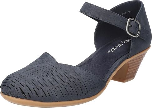 Easy Street Women's Justina Heeled Sandal, Navy, 9.5 Wide in Saudi Arabia