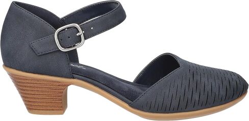 Easy Street Women's Justina Heeled Sandal, Navy, 9.5 Wide in Saudi Arabia