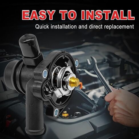 Engine Coolant Thermostat Housing Assembly & Water Inlet, Compatible with Chevy Cruze 2011-2016, Sonic 2012-2015, Bulck Encore 2013-2016, Replace OE# 55565336, 55579010, 55593034 in Saudi Arabia