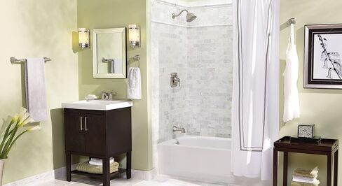 Moen WS84800 Two-Handle Low Arc Bathroom Faucet, Chrome in Saudi Arabia
