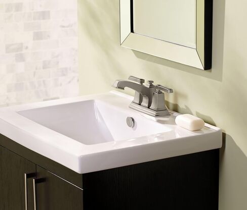 Moen WS84800 Two-Handle Low Arc Bathroom Faucet, Chrome in Saudi Arabia