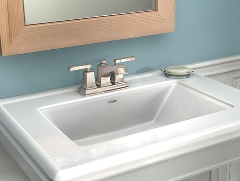 Moen WS84800 Two-Handle Low Arc Bathroom Faucet, Chrome in Saudi Arabia